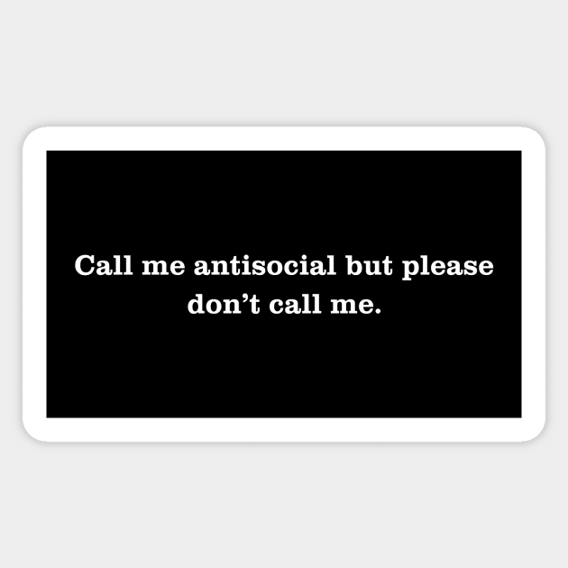 Antisocial Sticker by TeEmporium